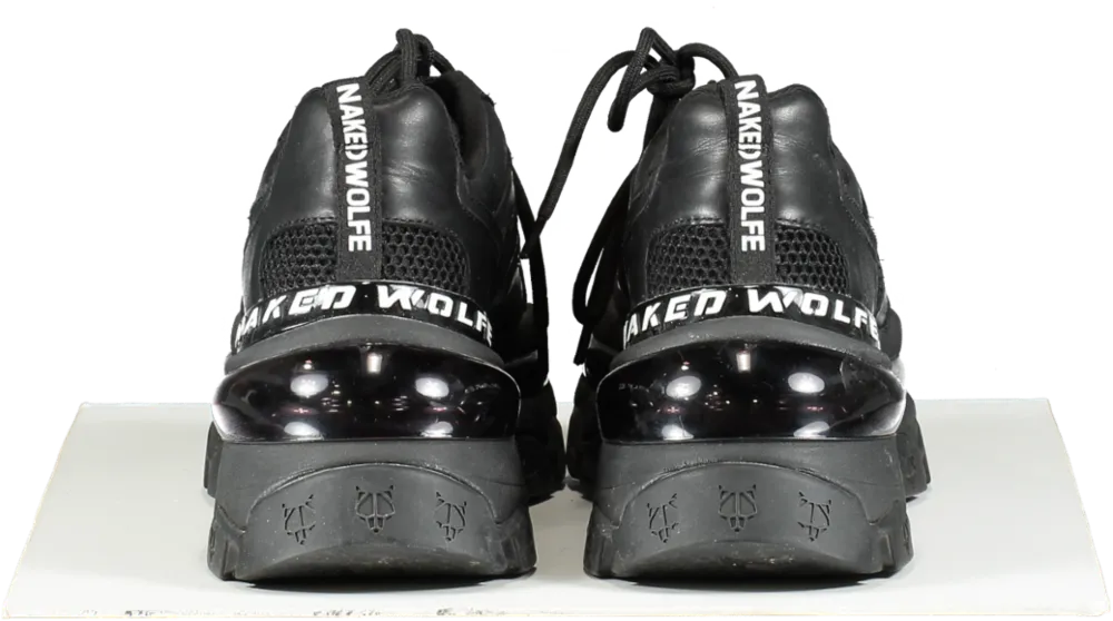 Naked Wolfe Fierce Black Low Top Trainers UK 5 EU 38 👠