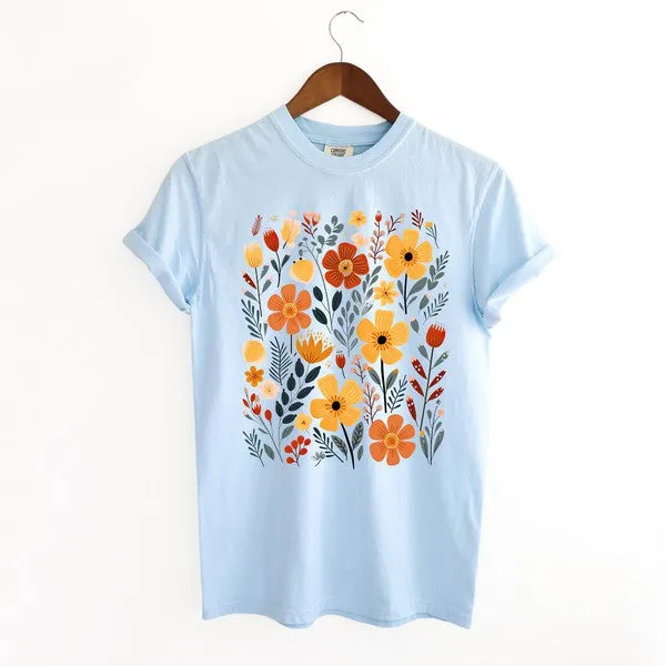 Nature Wildflowers Garment Dyed Tee