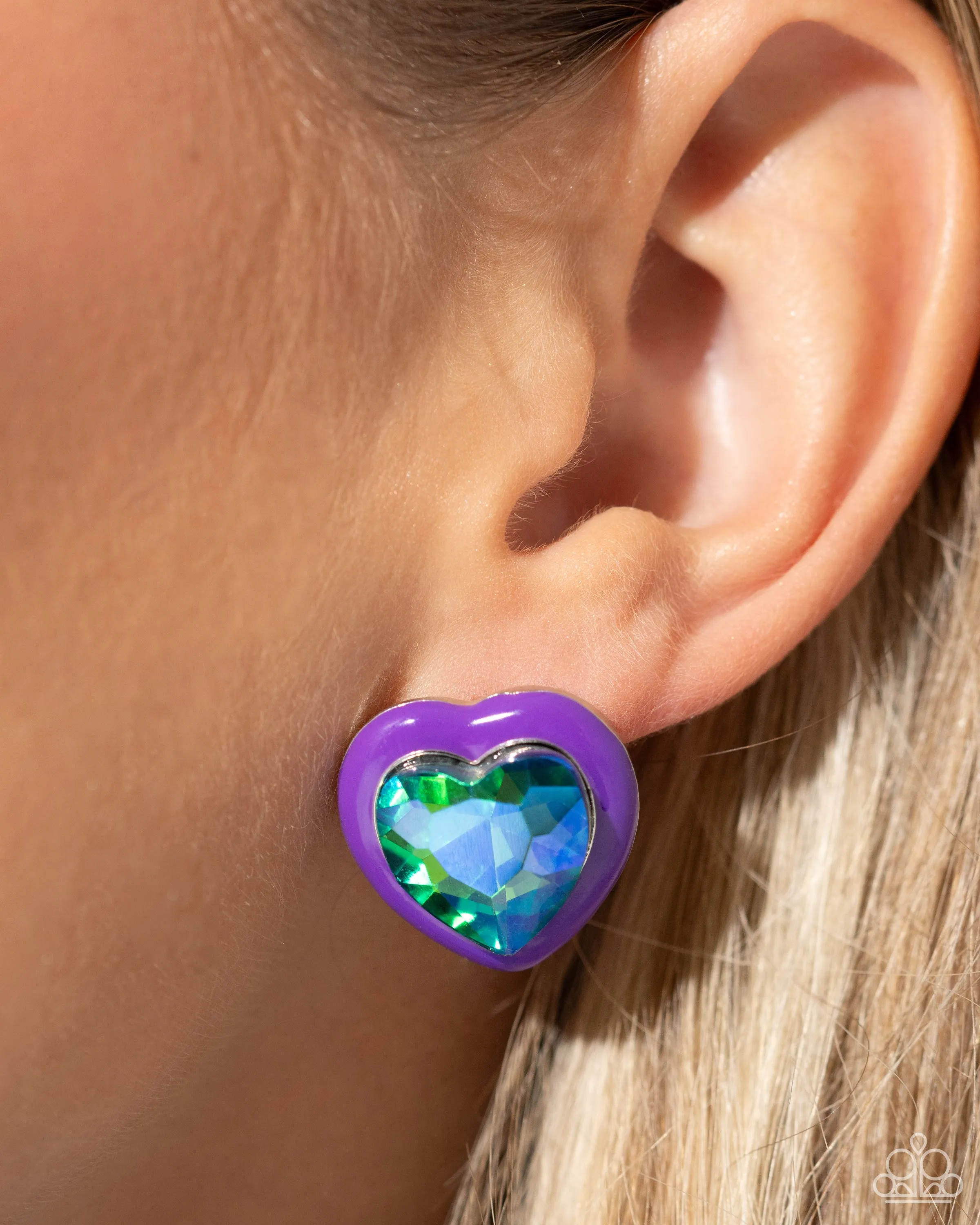 Paparazzi Heartfelt Haute Purple Post Earrings