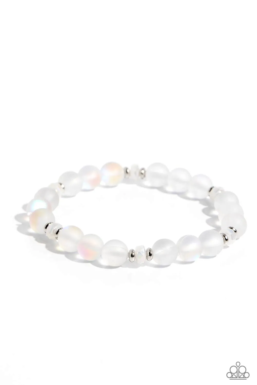 Paparazzi Mermaid Mirage White Bracelet