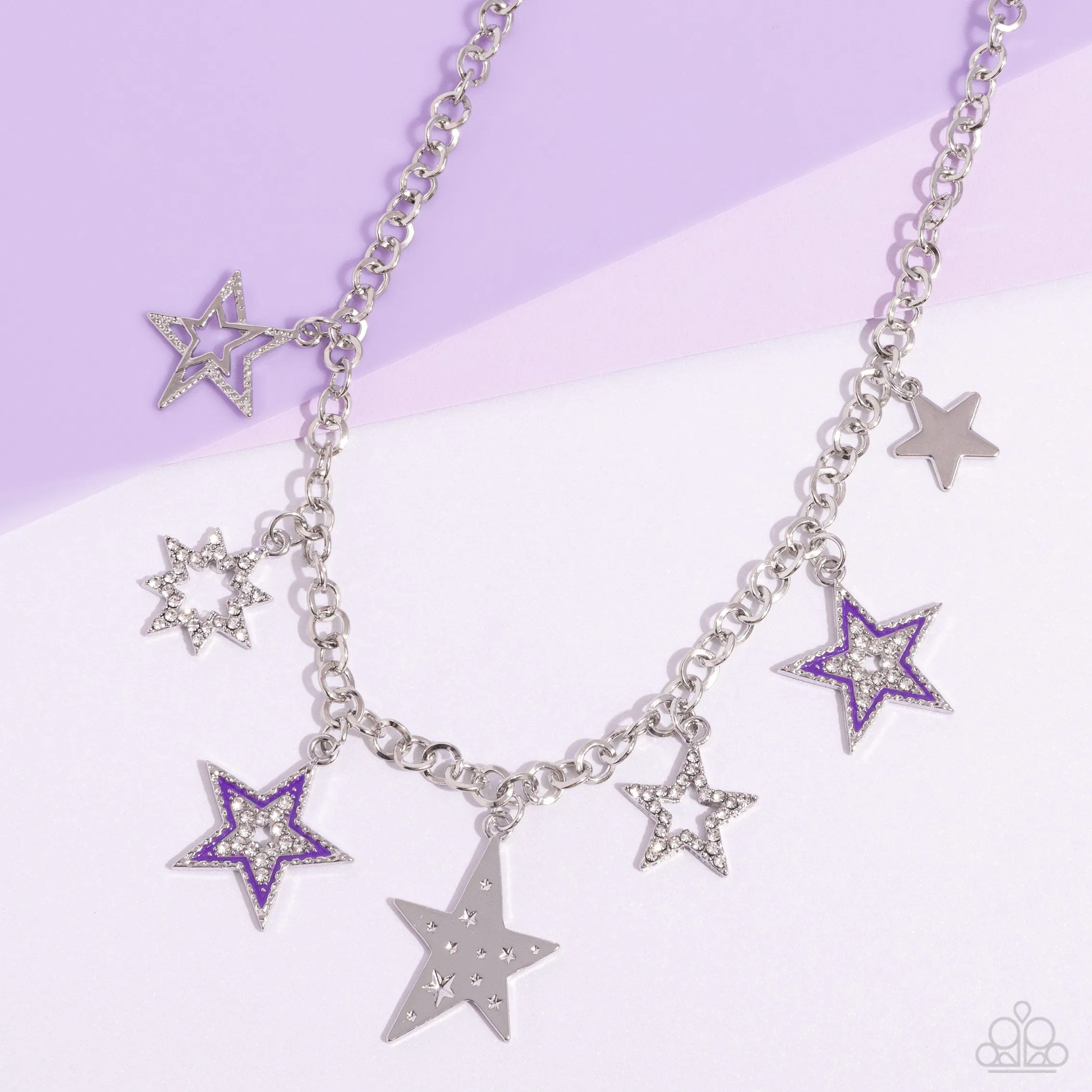 Paparazzi Starstruck Sentiment Purple Necklace & Earring Set