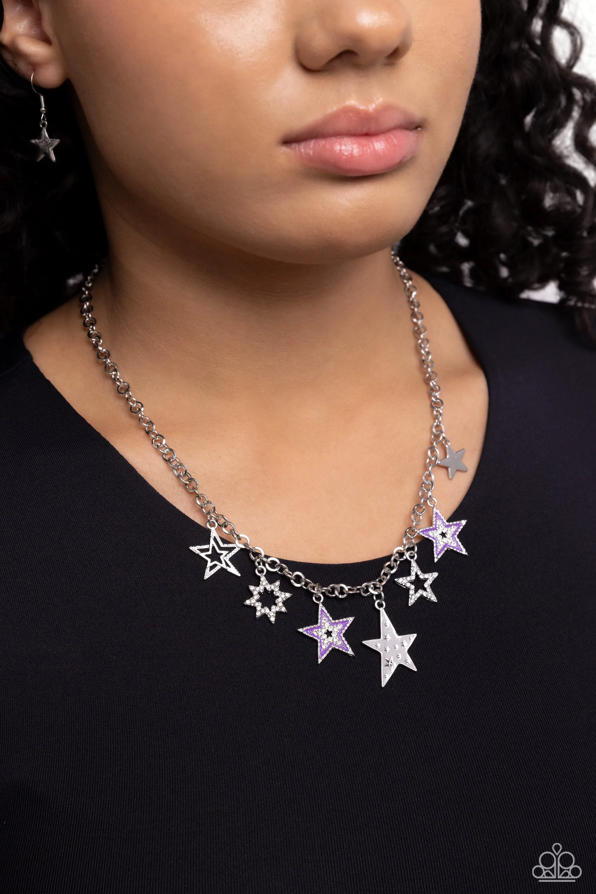 Paparazzi Starstruck Sentiment Purple Necklace & Earring Set