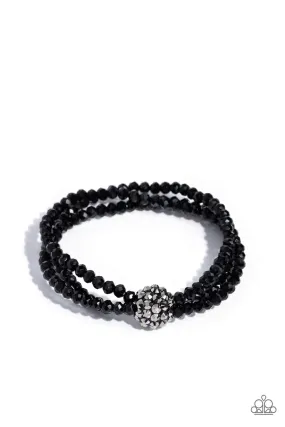 Paparazzi Twisted Theme Black Bracelet