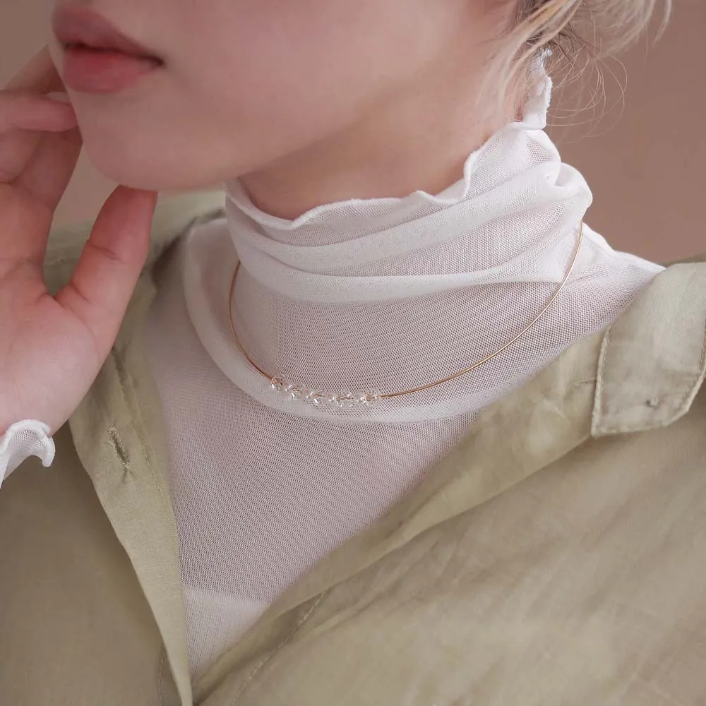 Pearl and Stone Open Choker