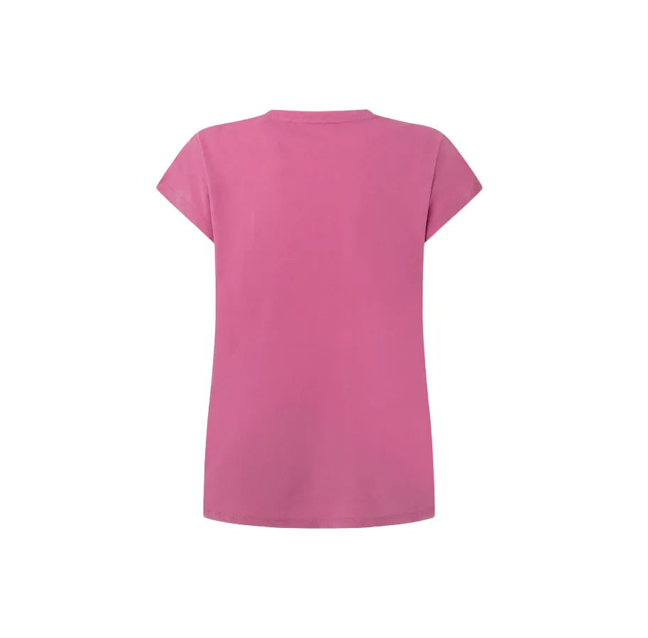 Pepe Jeans short sleeve t-shirt with Lilith embroidered logo PL505837 363 pink