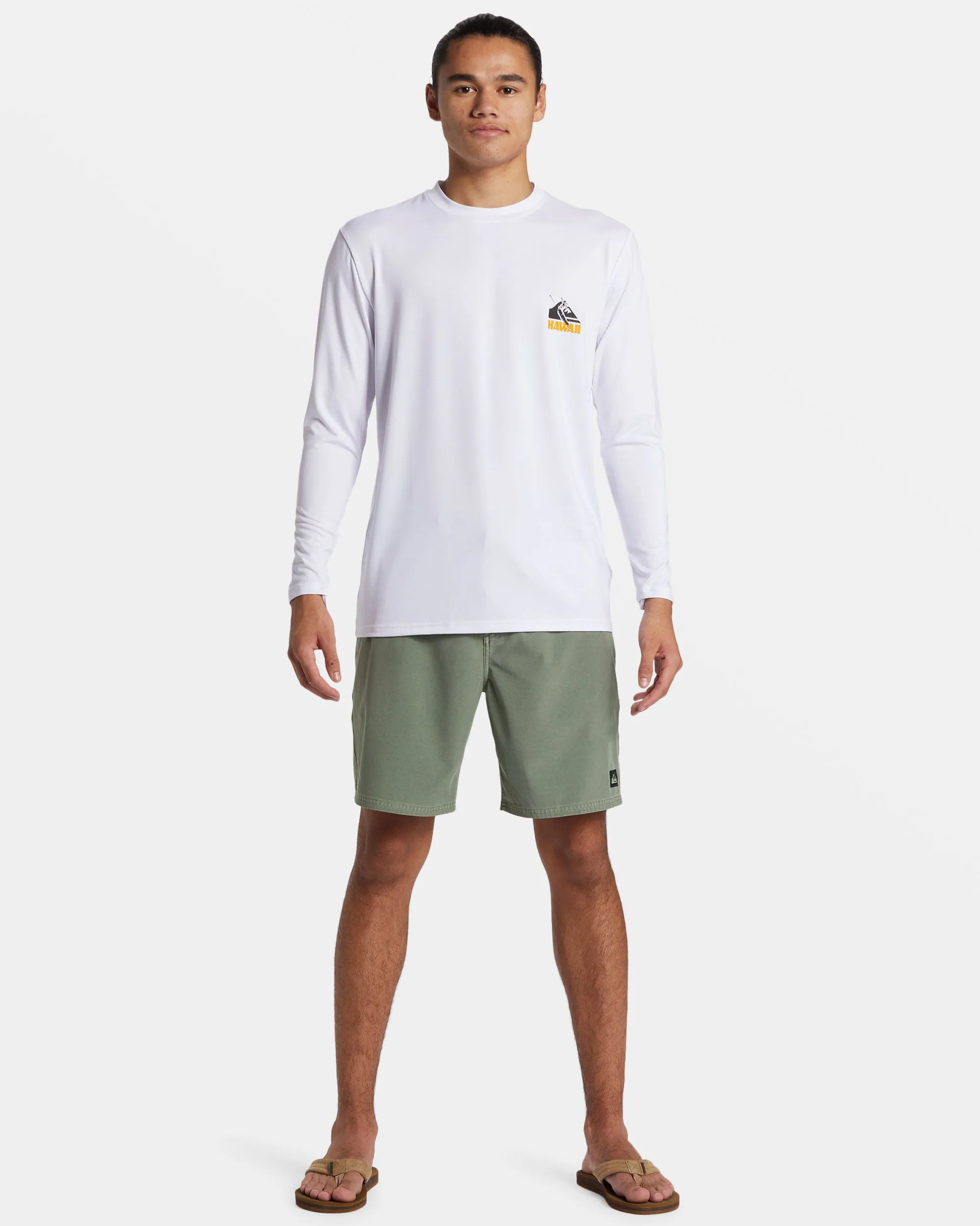 Petroglyph Long Sleeve Surf Tee - White