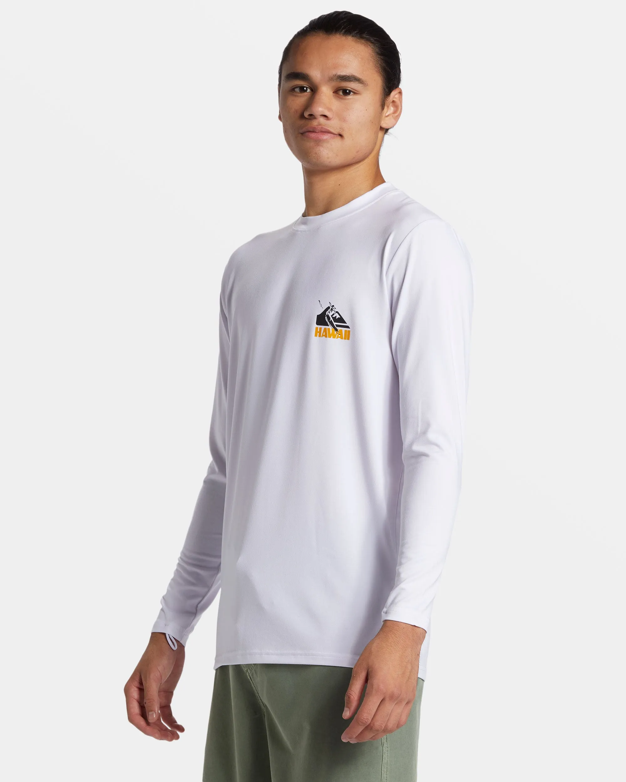 Petroglyph Long Sleeve Surf Tee - White