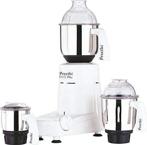 Preethi Eco Plus 110 Volts Mixer Grinder (For Use In Usa & Canada Only),White