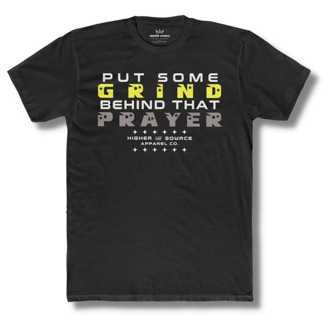 Put Some Grind Behind That Prayer - Black - Maximum Yellow / Taupe Gray