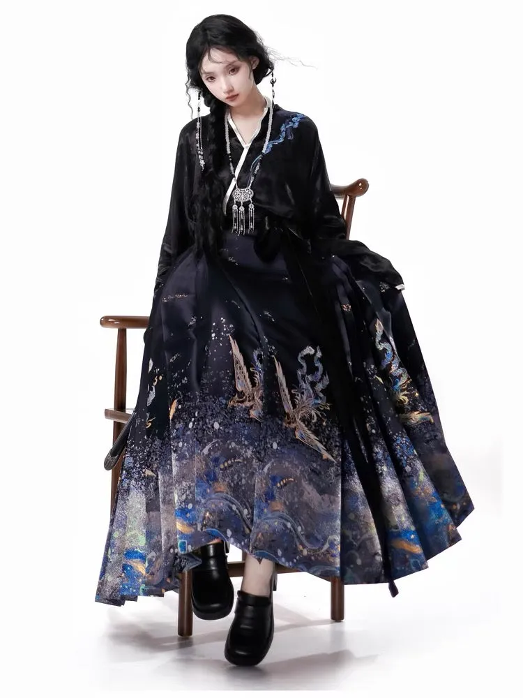 Queen Phoenix Modern Ming Style Mamian Skirt Hanfu