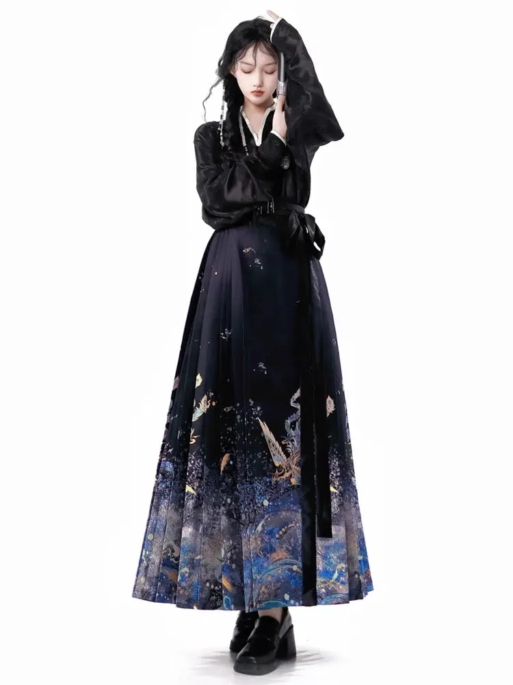 Queen Phoenix Modern Ming Style Mamian Skirt Hanfu