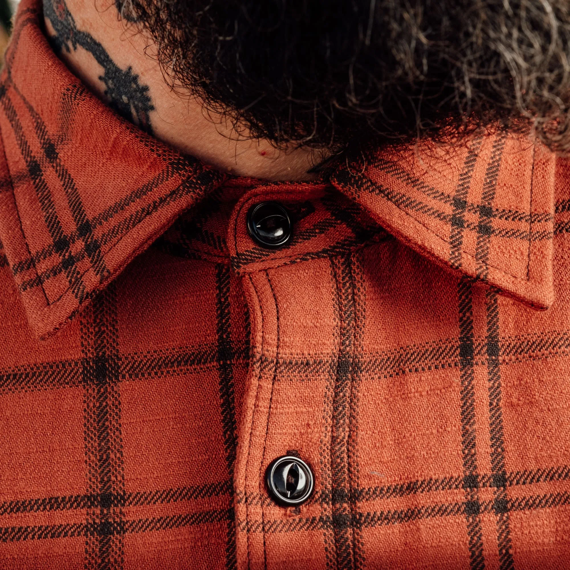 Rogue Territory Field Shirt Faded Rust Slub Plaid