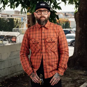 Rogue Territory Field Shirt Faded Rust Slub Plaid