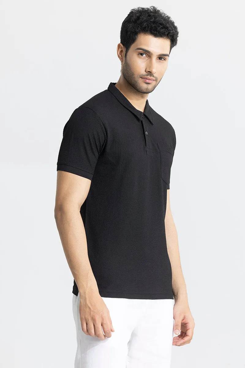 Roller Black Polo T-Shirt