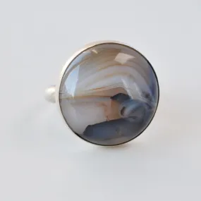 Round Montana Agate Ring, One of a Kind