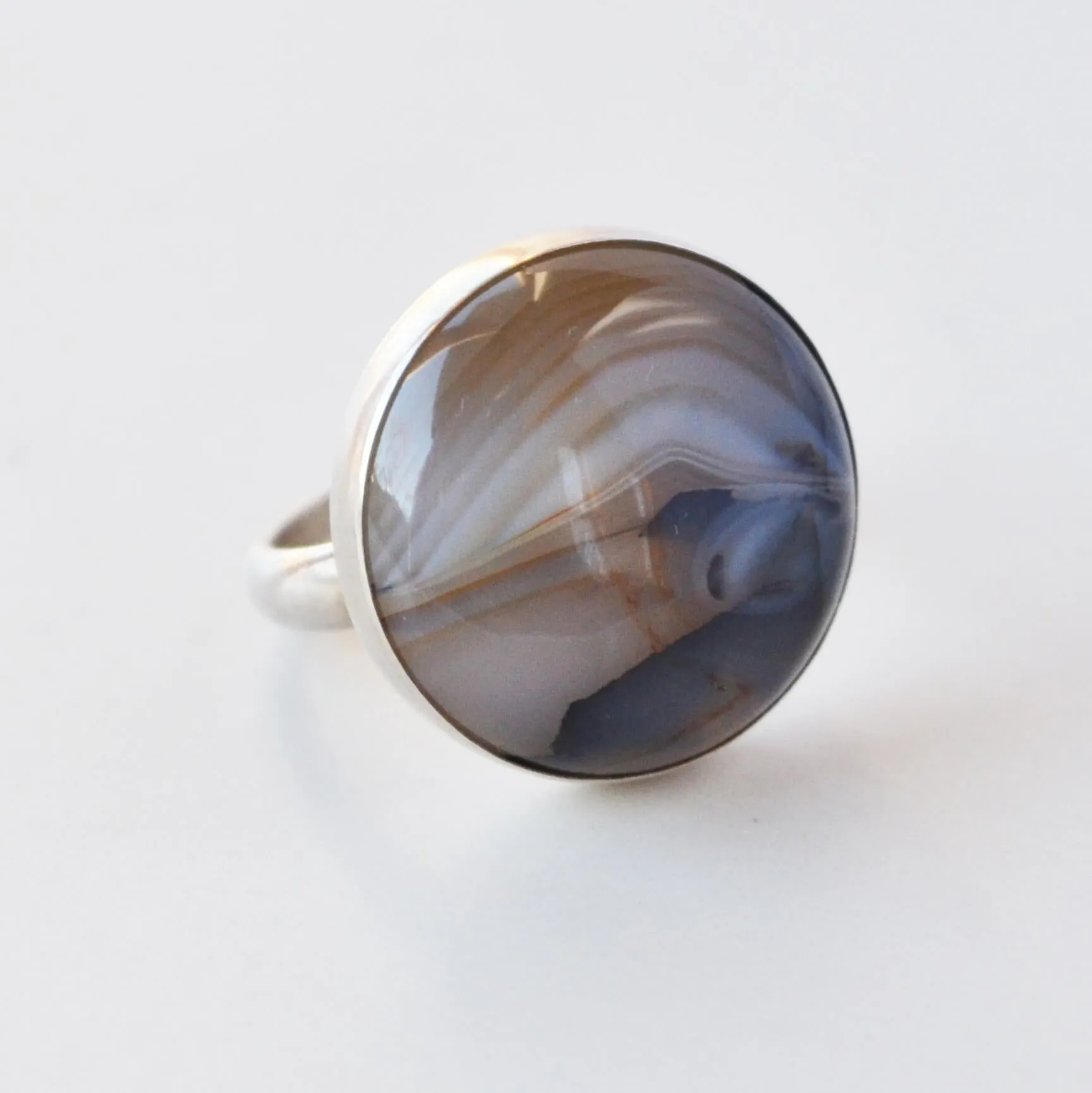 Round Montana Agate Ring, One of a Kind