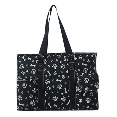 Round Of a Paws NGIL Zippered Caddy Organizer Tote Bag