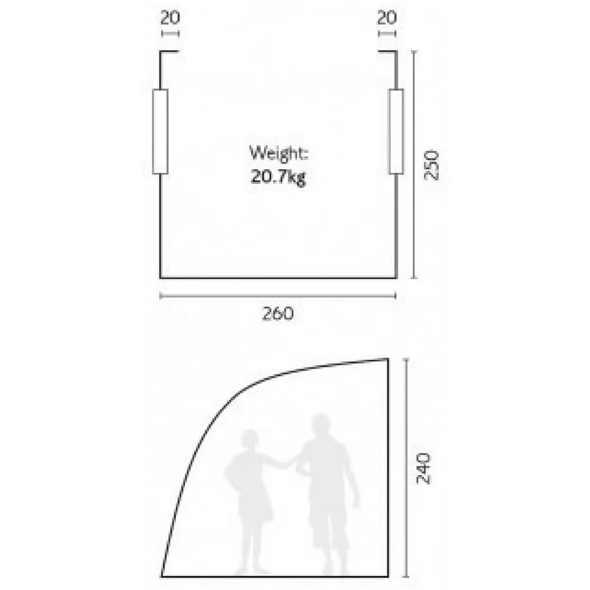 Royal Paxford 260 Awning 302634   Free Storm Straps