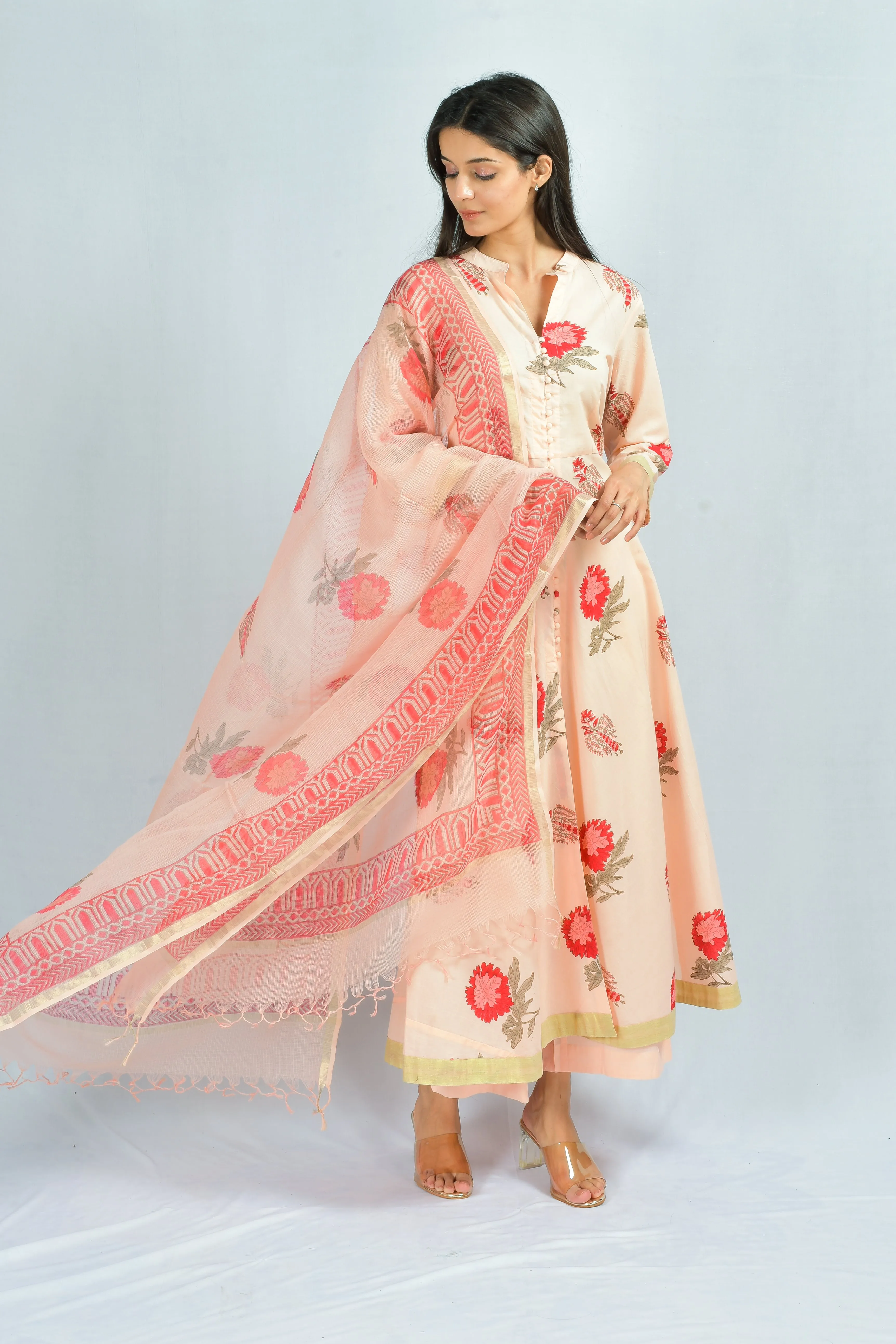 Ruhi Mriganka Full Set Hand Block Printed