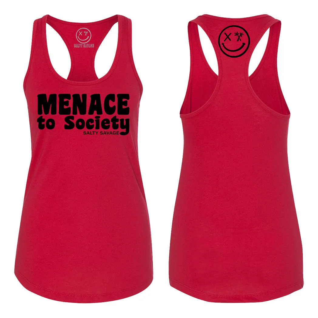 Salty Savage Ladies "Menace to Society" Racerback Tank