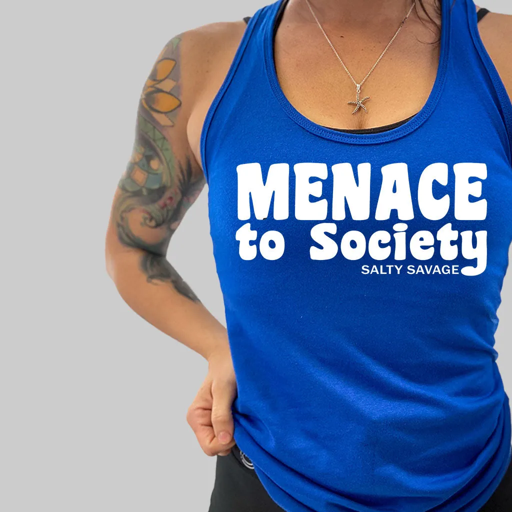 Salty Savage Ladies "Menace to Society" Racerback Tank