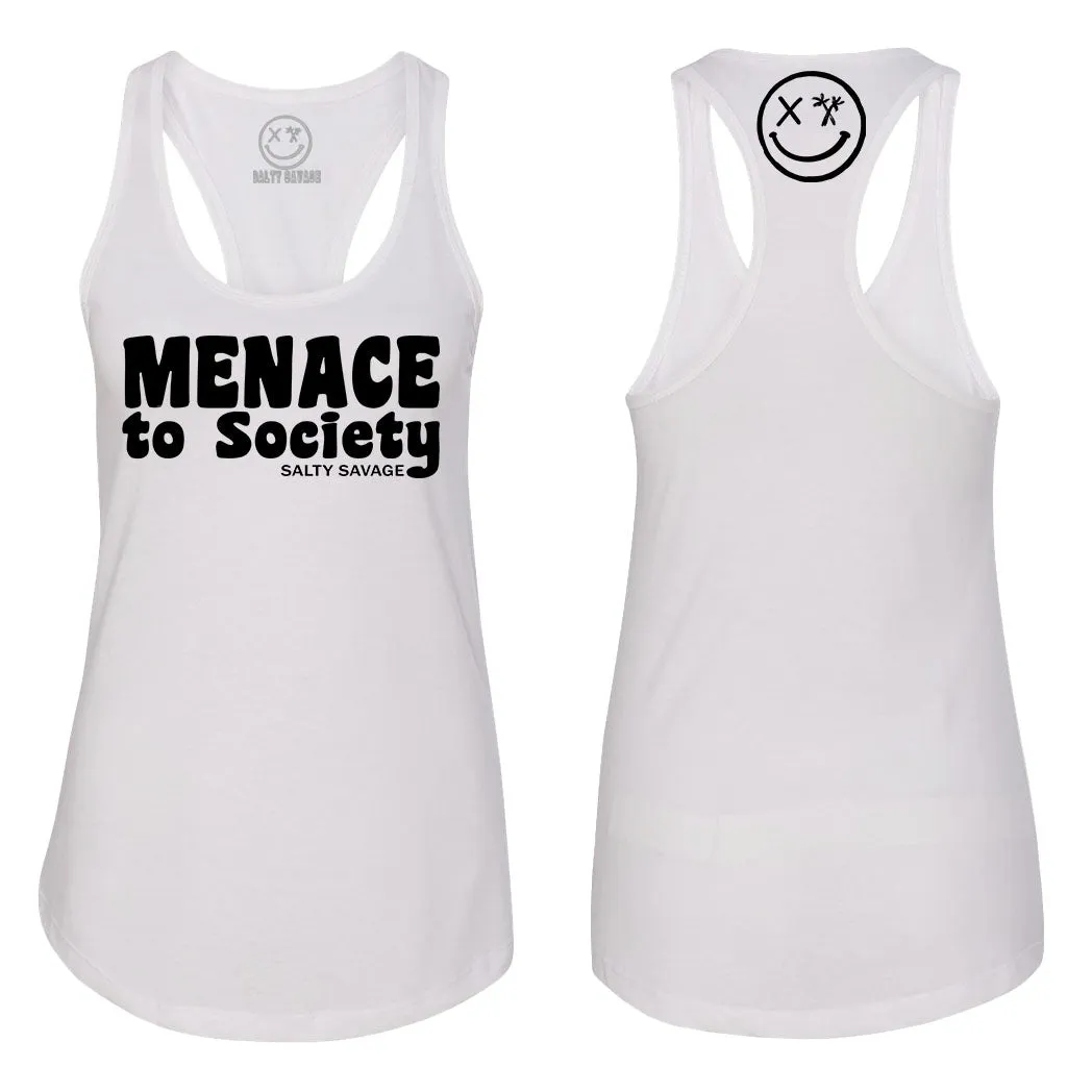 Salty Savage Ladies "Menace to Society" Racerback Tank