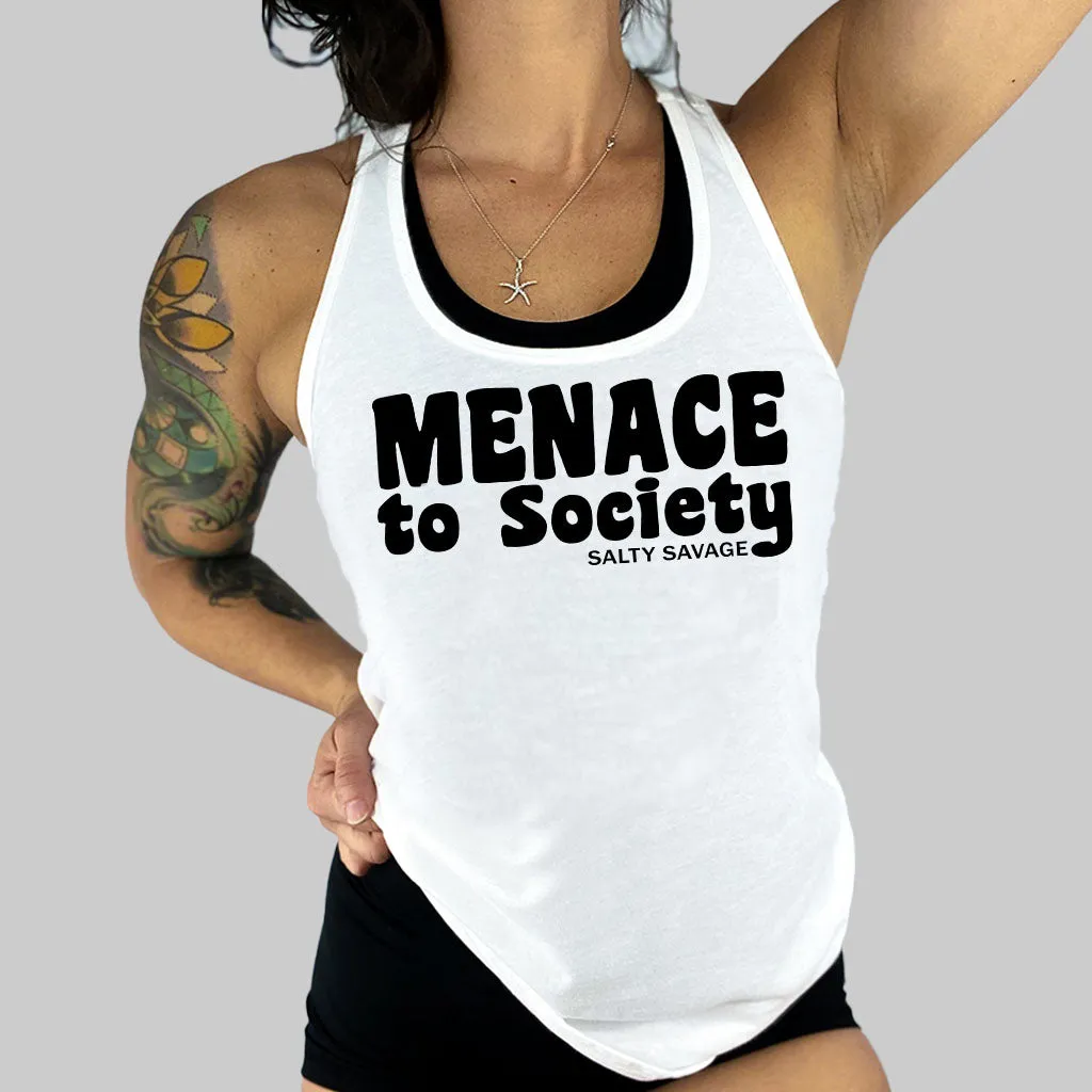 Salty Savage Ladies "Menace to Society" Racerback Tank