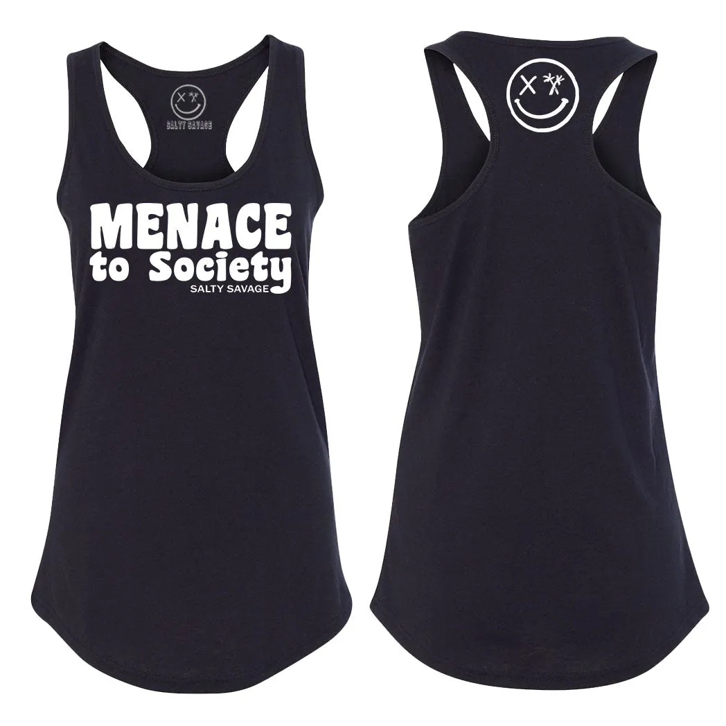 Salty Savage Ladies "Menace to Society" Racerback Tank