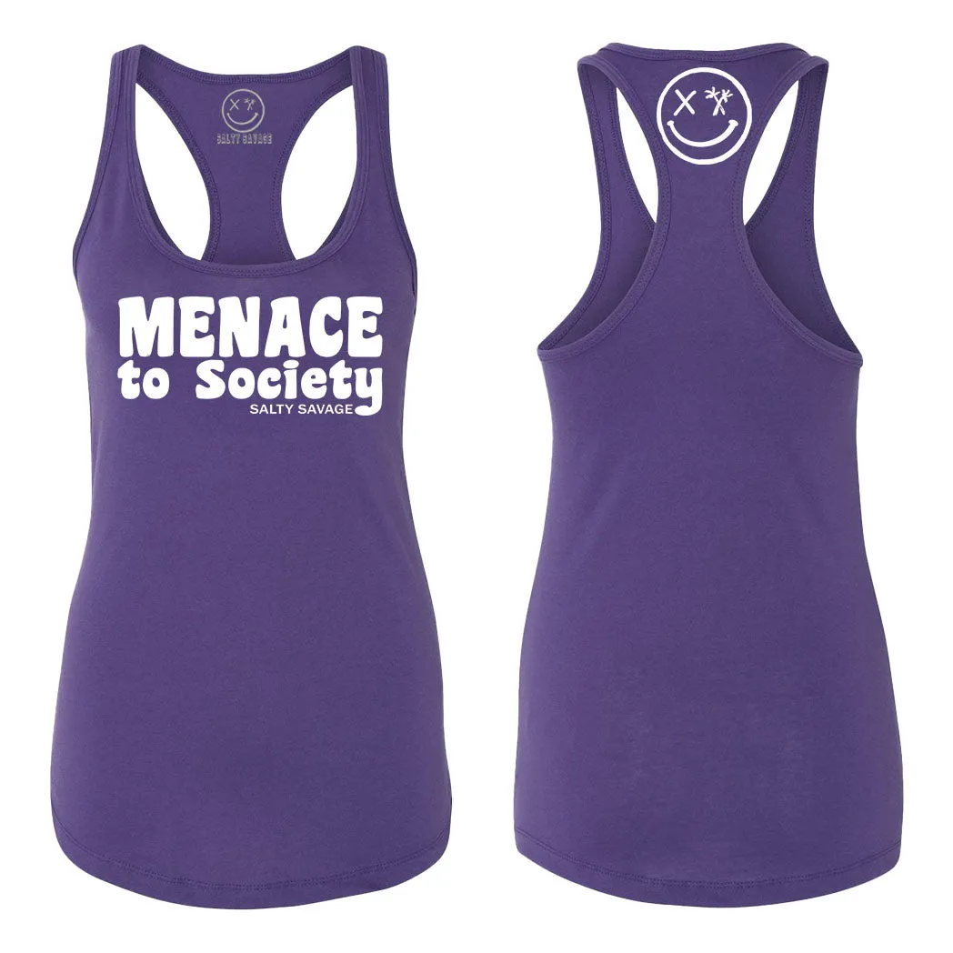 Salty Savage Ladies "Menace to Society" Racerback Tank