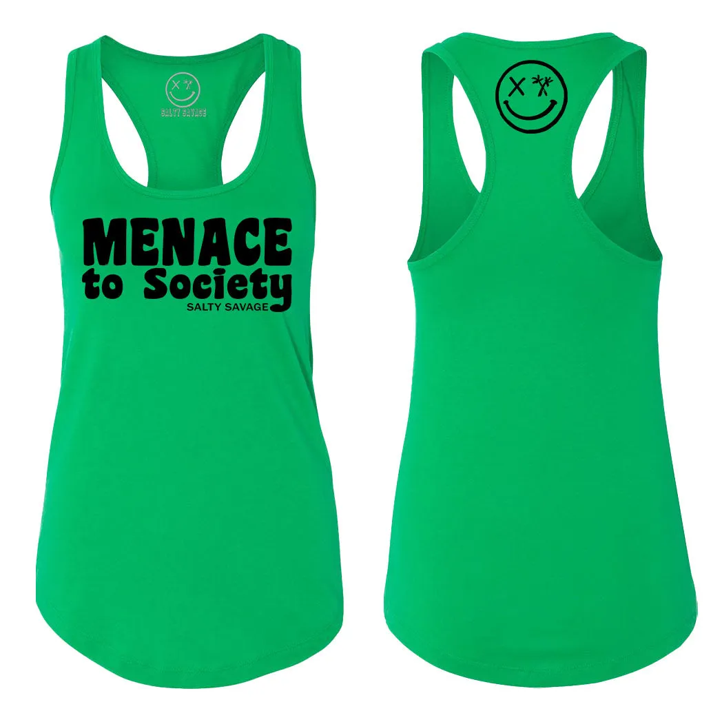 Salty Savage Ladies "Menace to Society" Racerback Tank