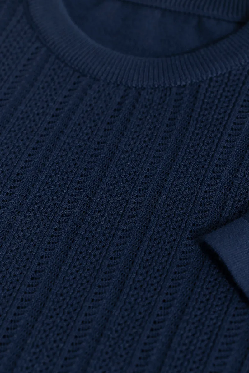 Smooth Knit Navy T-Shirt