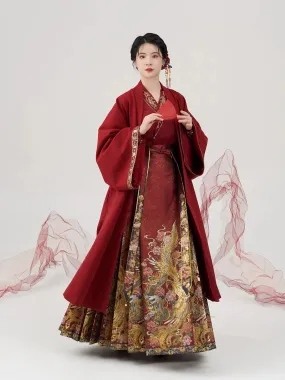 Song-Ming Dynasties, Modern Hanfu, Bridal and Tea Ceremony Gown, Silk Phoenix 锦凤 (Preorder)