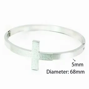 Stainless Steel Cross Bangle