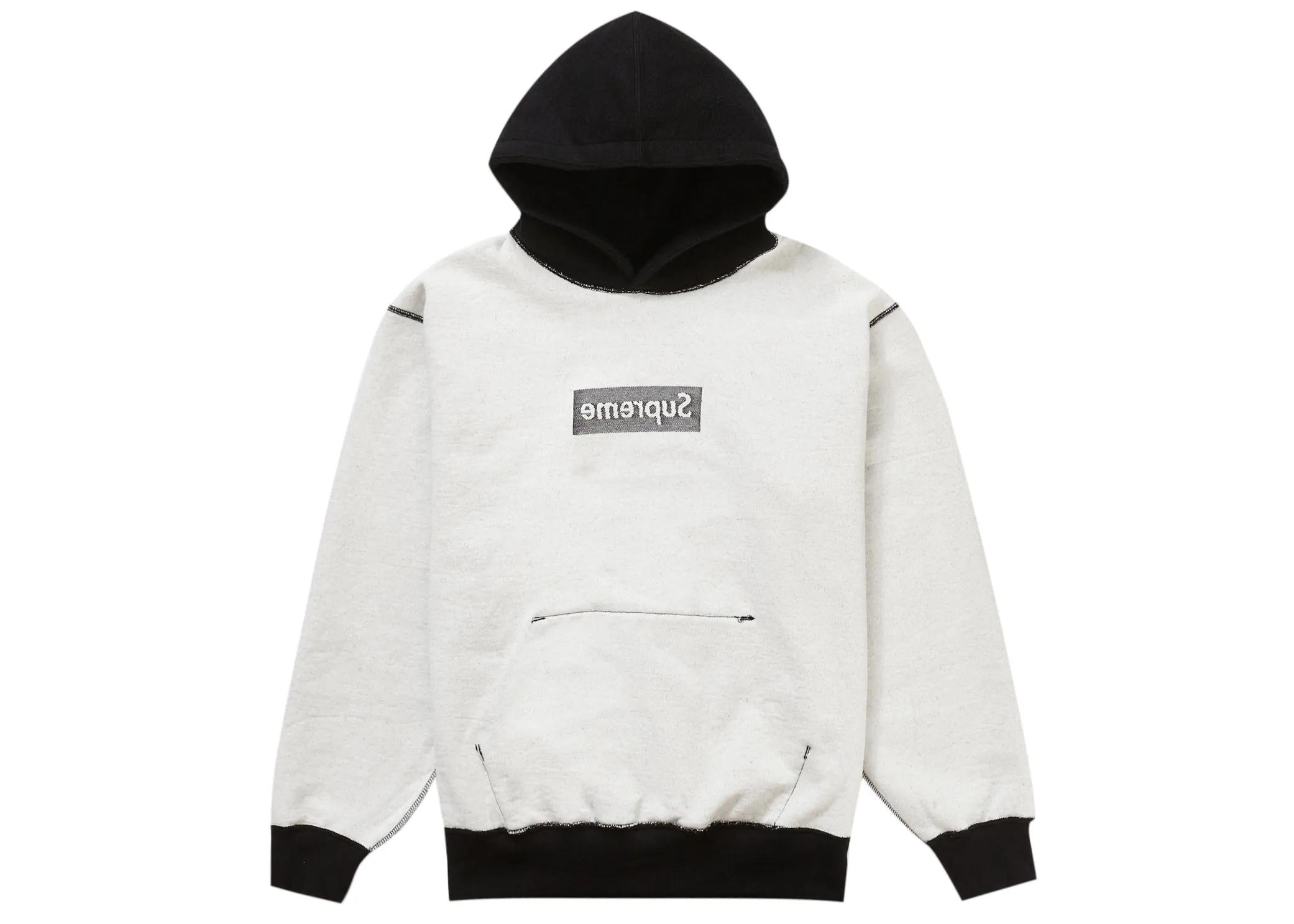 Supreme Inside Out Box Logo Hooded Sweatshirt Black