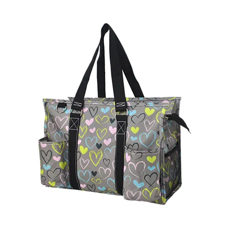 Sweet Hearts NGIL Zippered Caddy Organizer Tote Bag