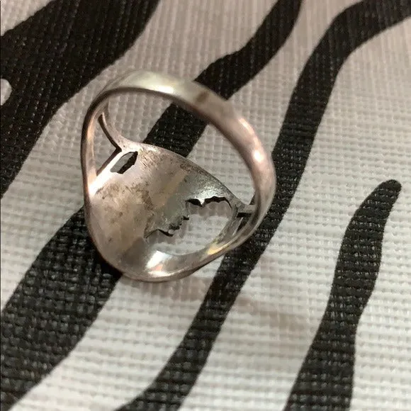 Vintage Sterling Silver Victorian Lady Ring