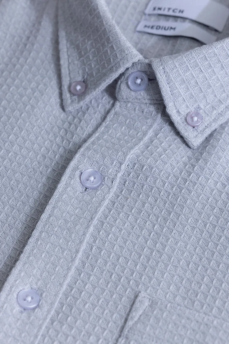 Waffle Square Blue Shirt