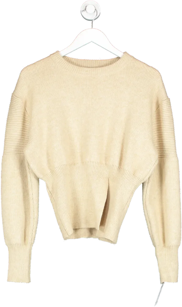 Warehouse Nude Split Hem Knit Jumper UK M