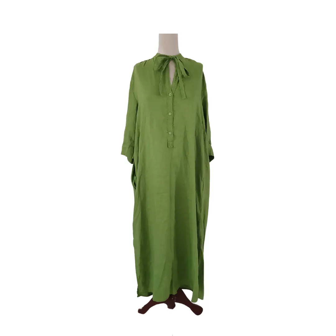 ZARA Green Necktie Long Tunic | Gently Used |